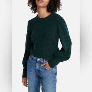 Madewell Baybrook Pullover Sweater Heather Pine Green Size Medium